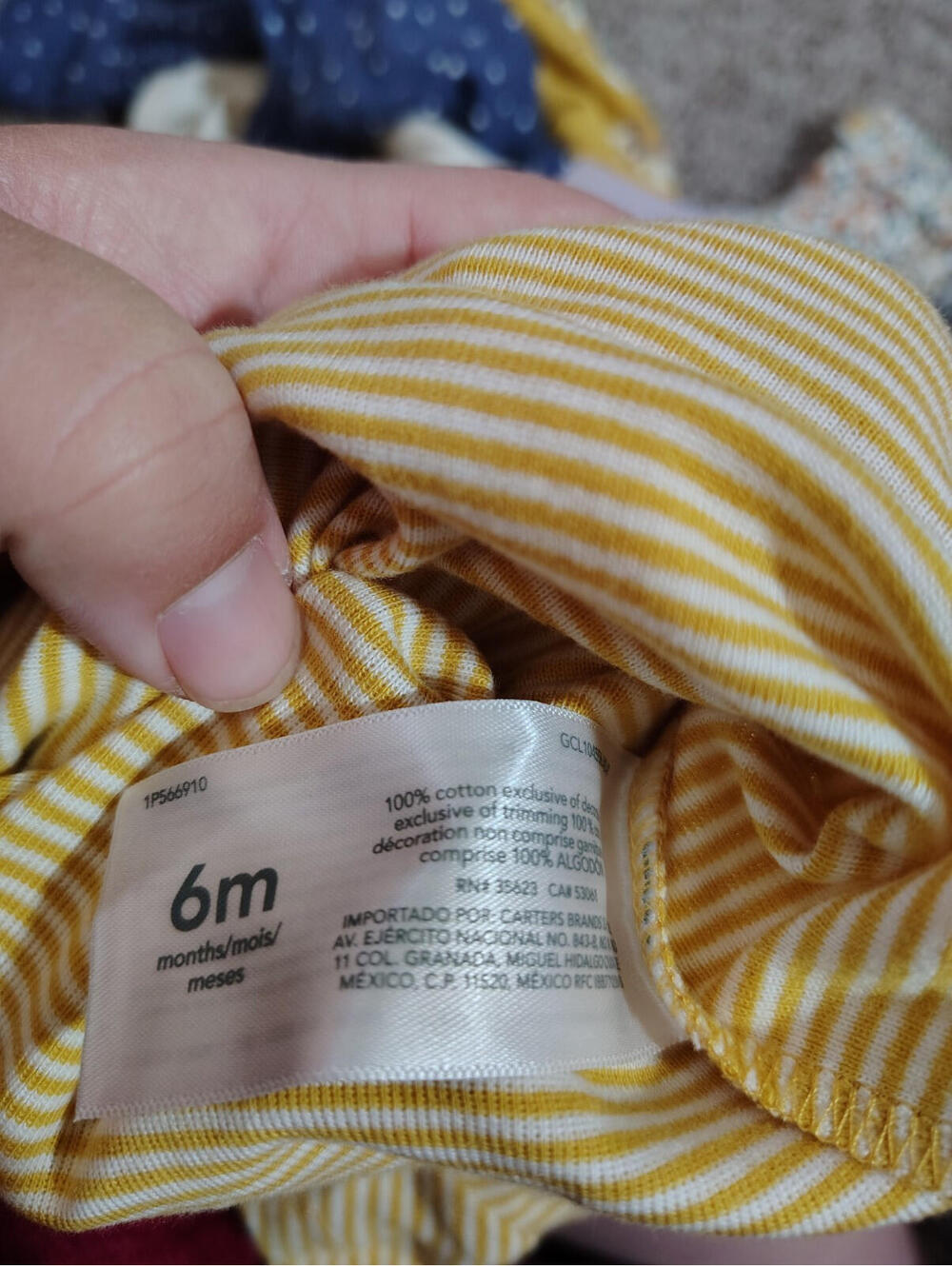 Baby Girl 6 mo Nwt Carters 100% Cotton 4 piece one piece snap  blue yellow - Picture 4 of 4
